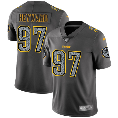 Nike Steelers #97 Cameron Heyward Gray Static Men's Stitched NFL Vapor Untouchable Limited Jersey - Click Image to Close